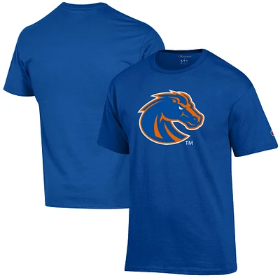 Men's Champion Royal Boise State Broncos Primary Jersey T-Shirt