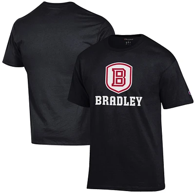 Men's Champion Black Bradley Braves Primary Jersey T-Shirt
