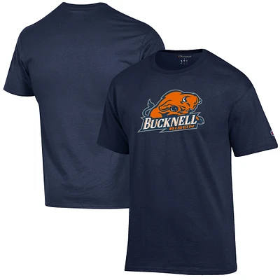 Men's Champion Navy Bucknell Bison Primary Jersey T-Shirt