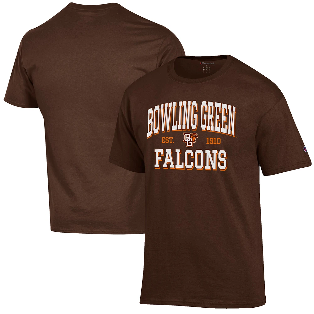 Men's Champion Brown Bowling Green St. Falcons Est. Date Jersey T-Shirt