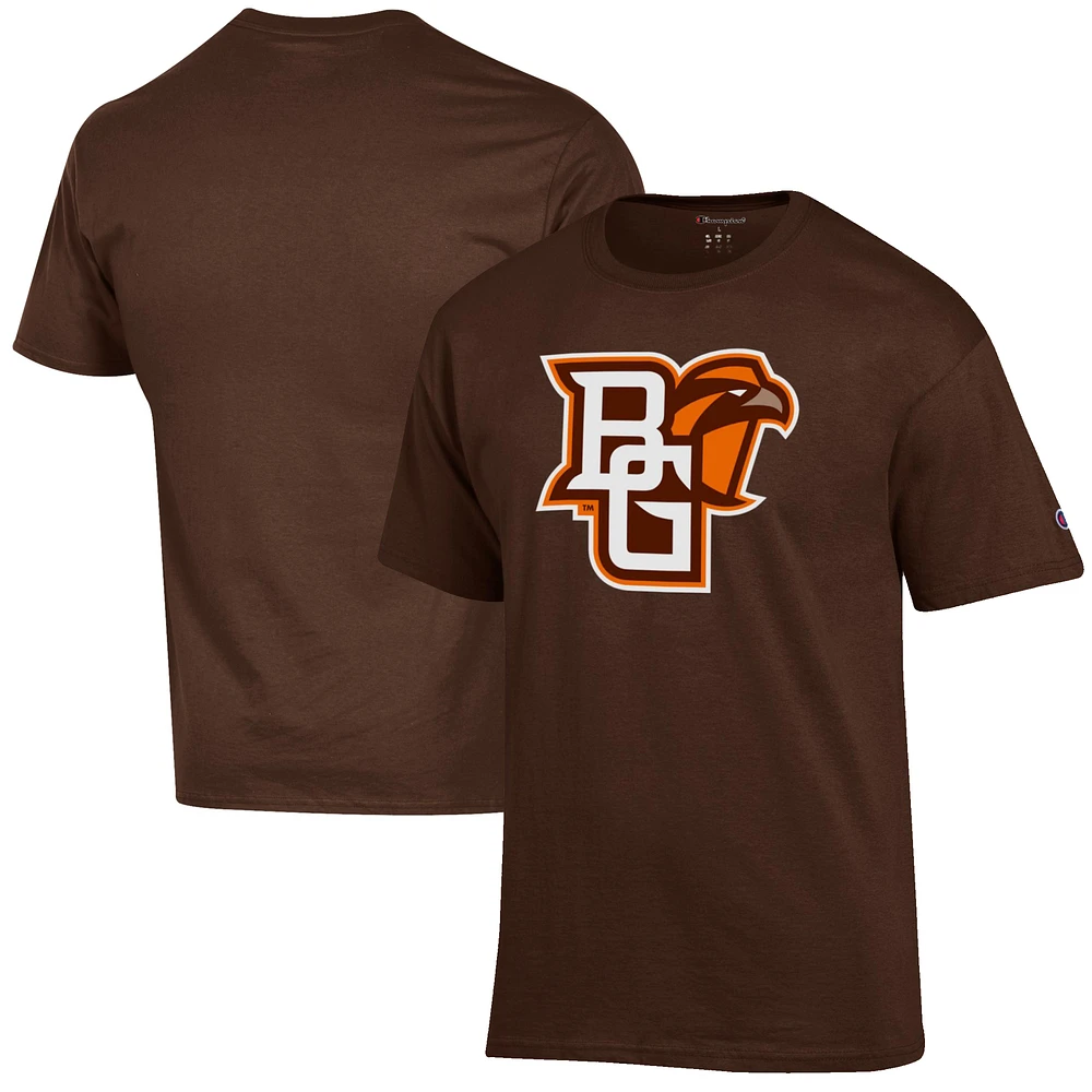 Men's Champion Brown Bowling Green St. Falcons Primary Jersey T-Shirt