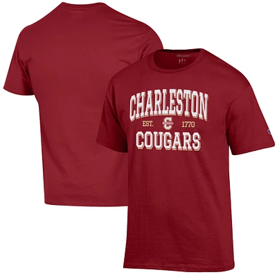 Men's Champion Maroon Charleston Cougars Est. Date Jersey T-Shirt