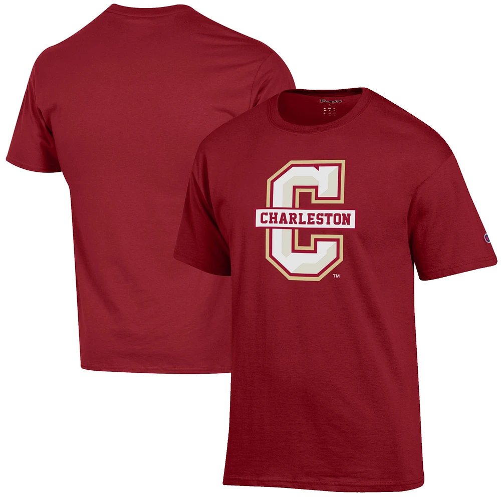 Men's Champion Maroon Charleston Cougars Primary Jersey T-Shirt