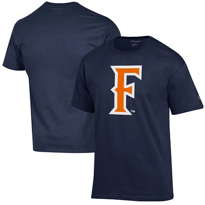 Men's Champion Navy Cal State Fullerton Titans Primary Jersey T-Shirt