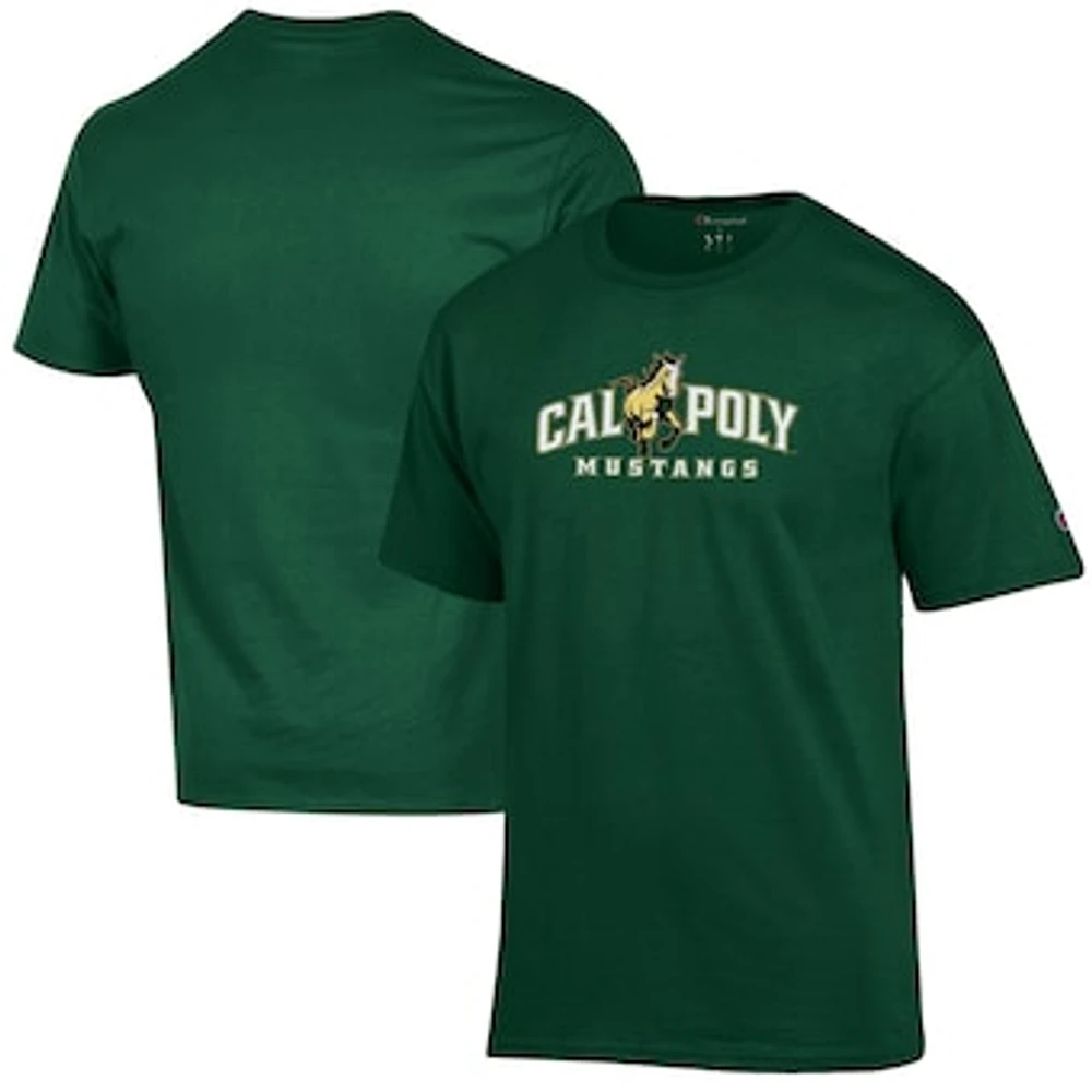 Men's Champion Green Cal Poly Mustangs Primary Jersey T-Shirt
