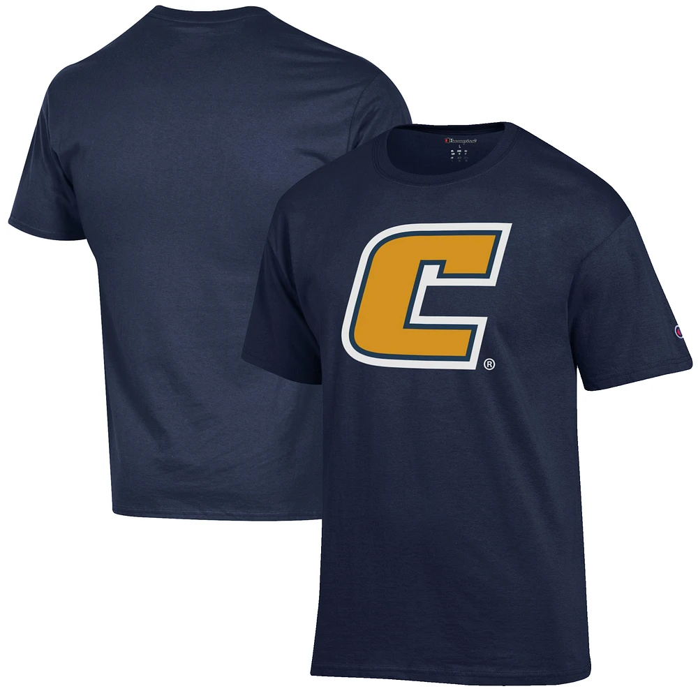 Men's Champion Navy Tennessee Chattanooga Mocs Primary Jersey T-Shirt