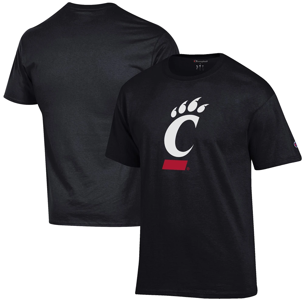 Men's Champion Black Cincinnati Bearcats Primary Jersey T-Shirt