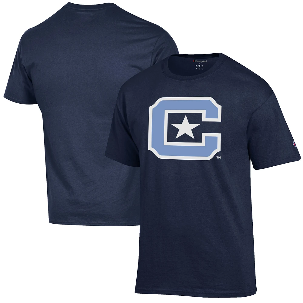 Men's Champion Navy Citadel Bulldogs Primary Jersey T-Shirt
