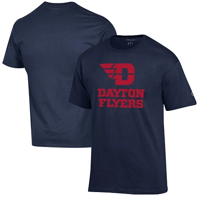Men's Champion Navy Dayton Flyers Primary Jersey T-Shirt