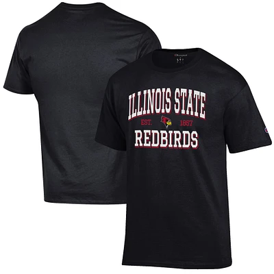 Men's Champion Black Illinois State Redbirds Est. Date Jersey T-Shirt