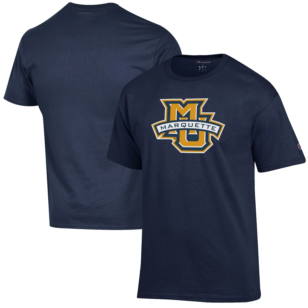 Men's Champion Navy Marquette Golden Eagles Primary Jersey T-Shirt