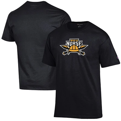Men's Champion Black Northern Kentucky University Norse Primary Jersey T-Shirt
