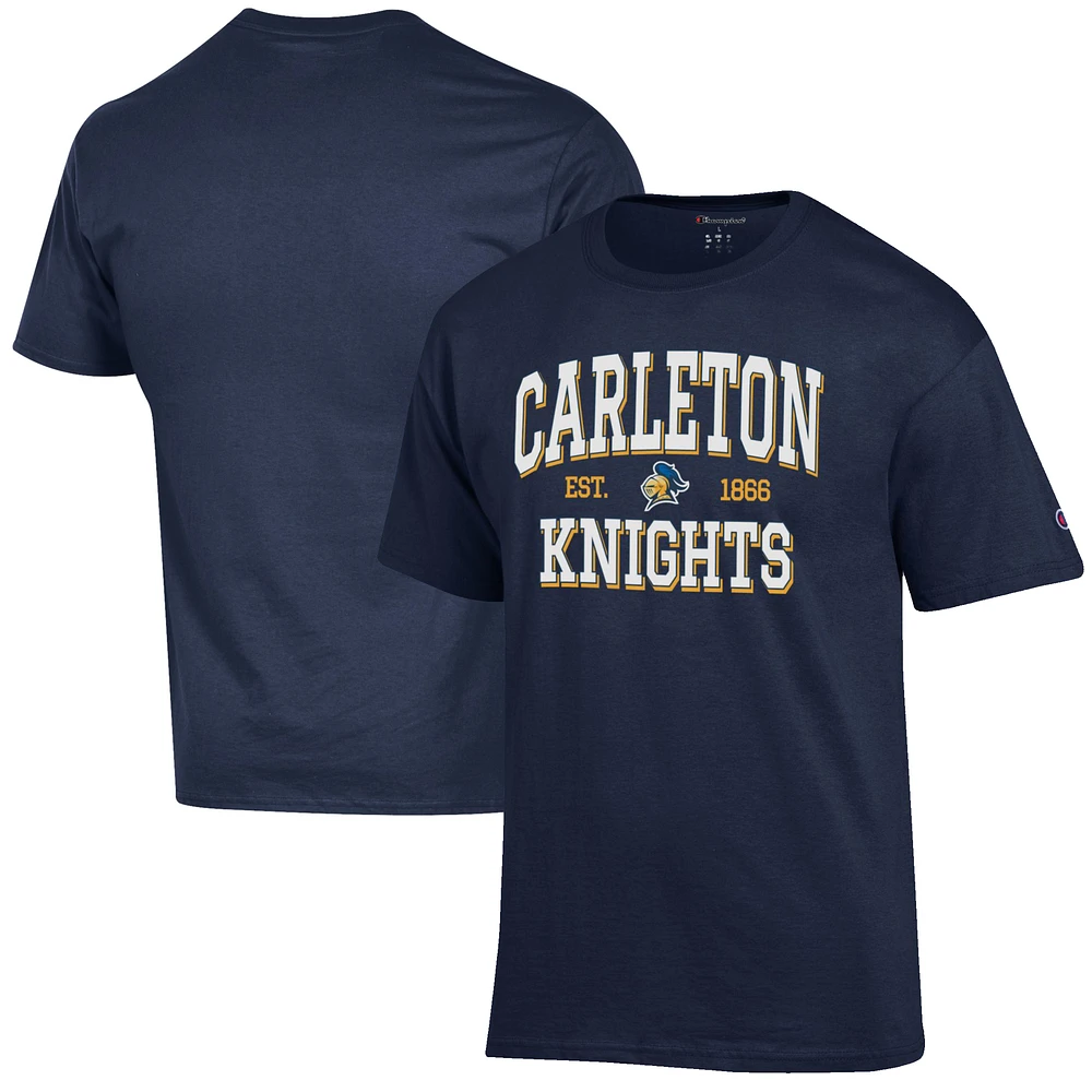 Men's Champion Navy Carleton Knights Est. Date Jersey T-Shirt