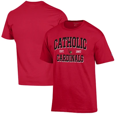 Men's Champion Cardinal Catholic University Cardinals Est. Date Jersey T-Shirt