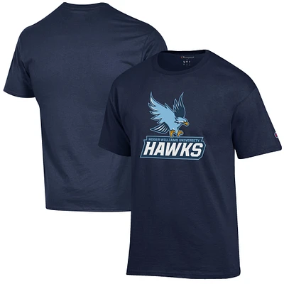 Men's Champion Navy Roger Williams University Primary Jersey T-Shirt