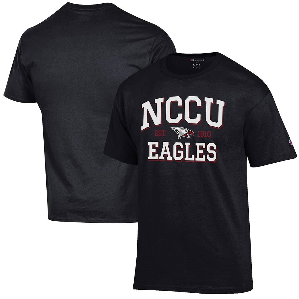 Men's Champion Black North Carolina Central Eagles Est. Date Jersey T-Shirt