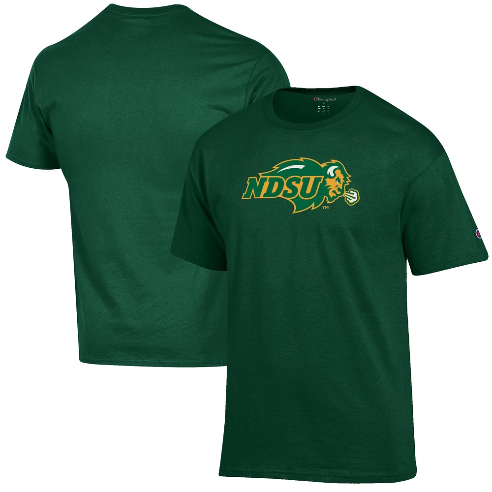 Men's Champion Green NDSU Bison Primary Jersey T-Shirt