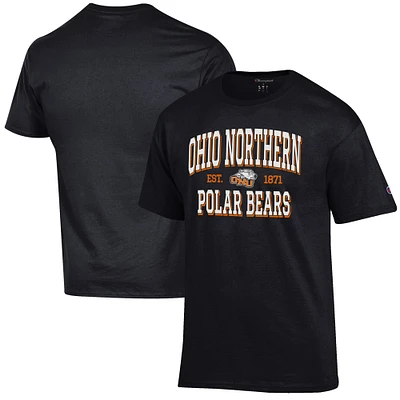 Men's Champion Black Ohio Northern Polar Bears Est. Date Jersey T-Shirt
