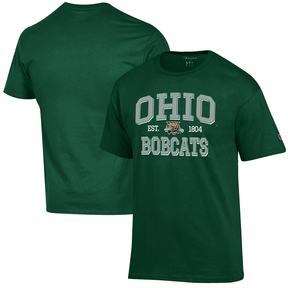 Men's Champion Green Ohio Bobcats Est. Date Jersey T-Shirt