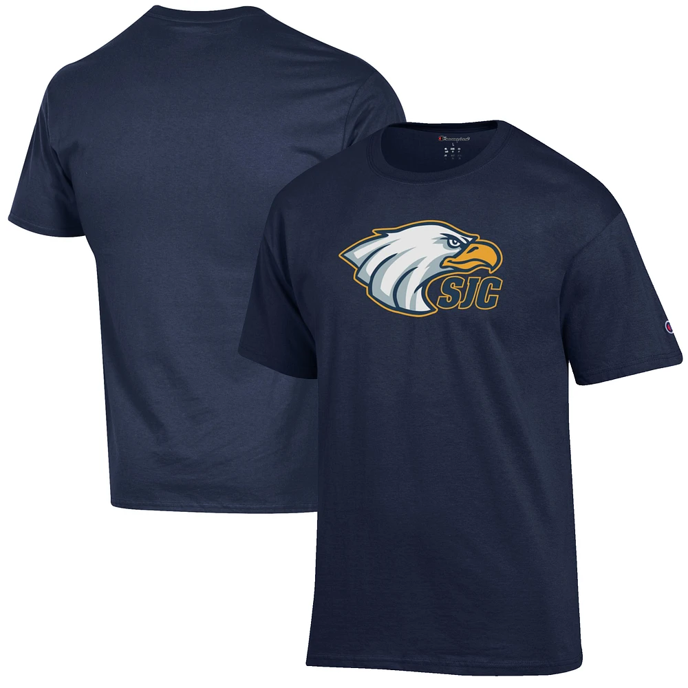Men's Champion Navy St. Joseph's College Long Island Golden Eagles Primary Jersey T-Shirt