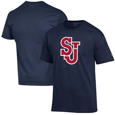 Men's Champion Navy St. John's Red Storm Primary Jersey T-Shirt