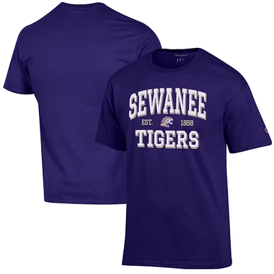 Men's Champion Purple University of the South Tigers Est. Date Jersey T-Shirt