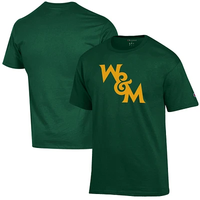 Men's Champion Green William & Mary Tribe Primary Jersey T-Shirt
