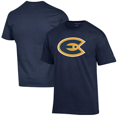 Men's Champion Navy Wisconsin Eau Claire Blugolds Primary Jersey T-Shirt