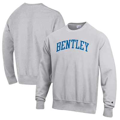 Men's Champion Heathered Gray Bentley Falcons Reverse Weave Fleece Crewneck Sweatshirt