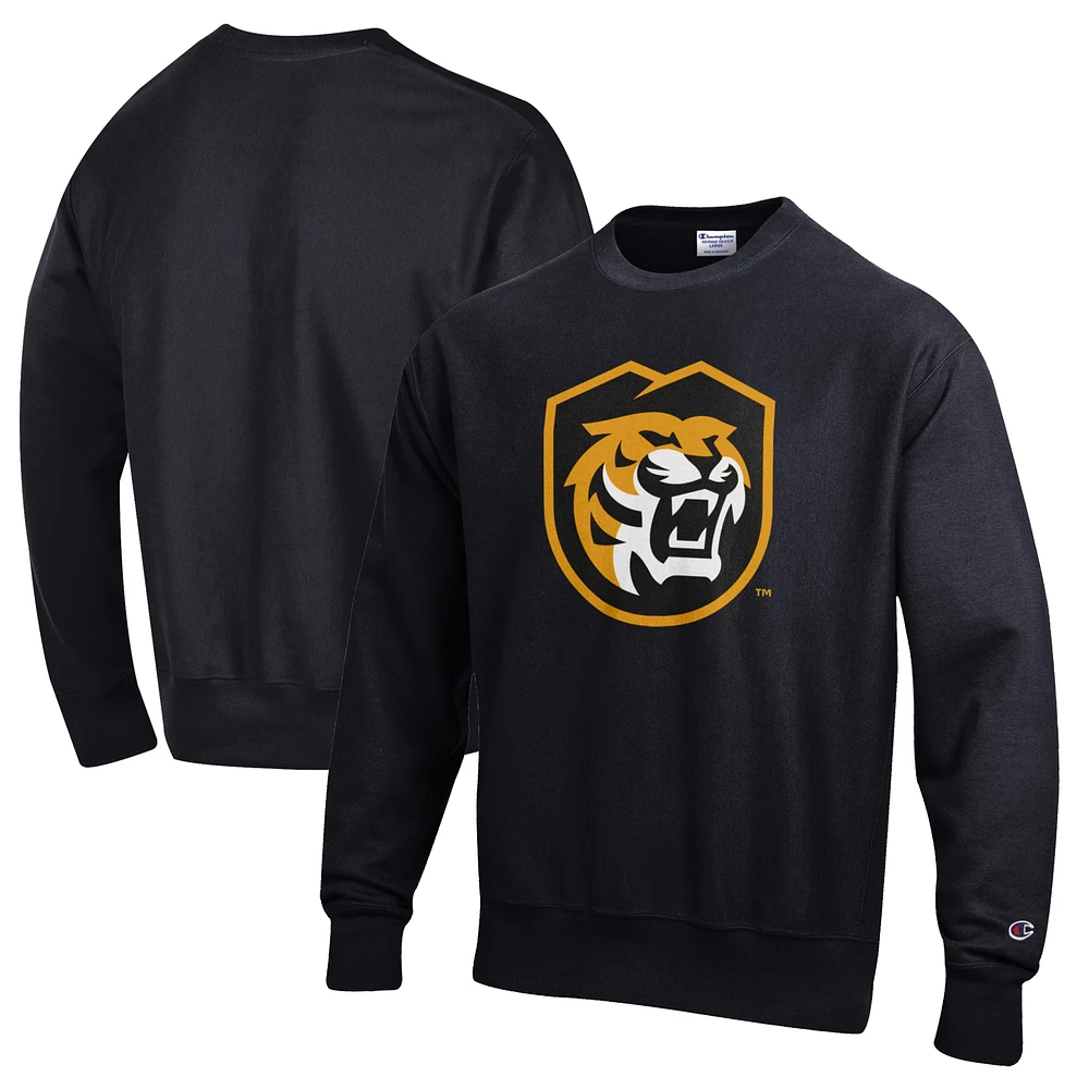 Men's Champion Black Colorado College Tigers Reverse Weave Fleece Crewneck Sweatshirt