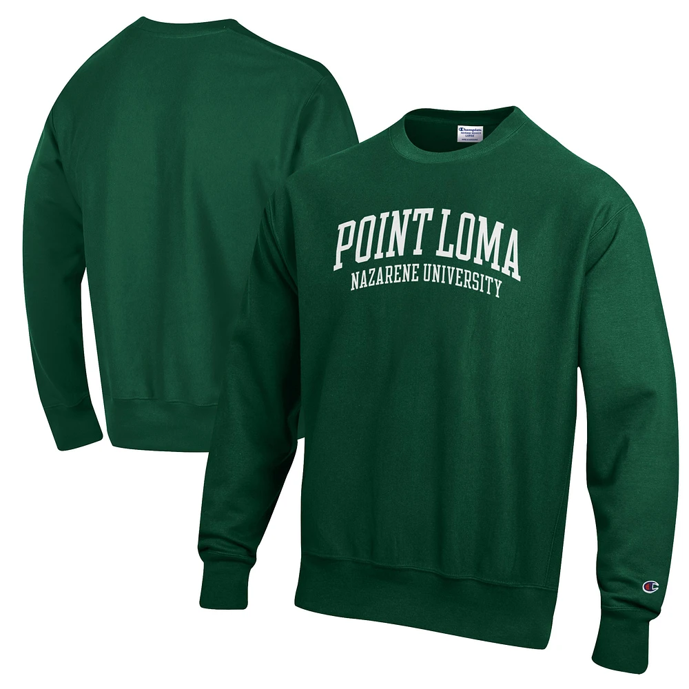 Men's Champion Green Point Loma Sea Lions Reverse Weave Fleece Crewneck Sweatshirt