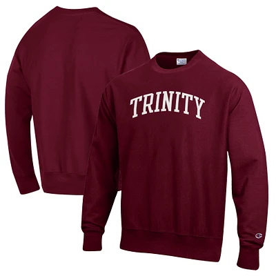 Men's Champion Maroon Trinity Tigers Reverse Weave Fleece Crewneck Sweatshirt