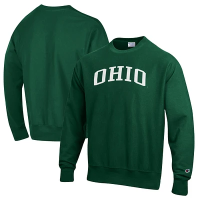 Men's Champion Green Ohio Bobcats Reverse Weave Fleece Crewneck Sweatshirt