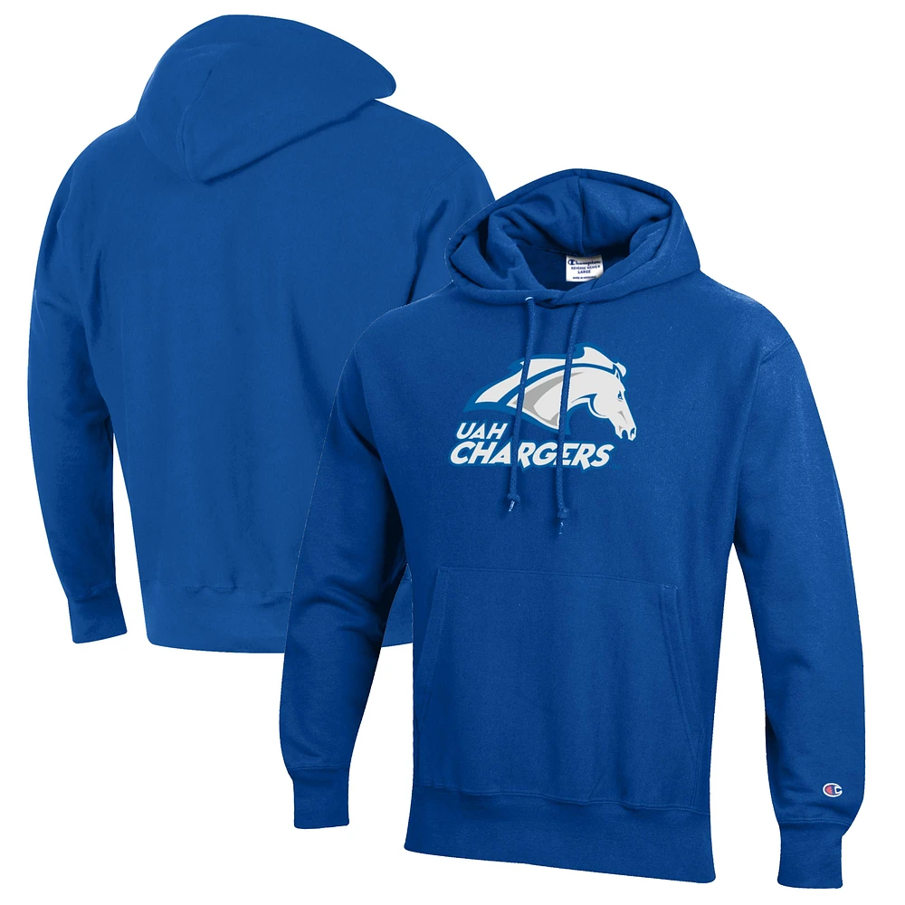 Men's Champion Blue UAH Chargers Reverse Weave Fleece Pullover Hoodie