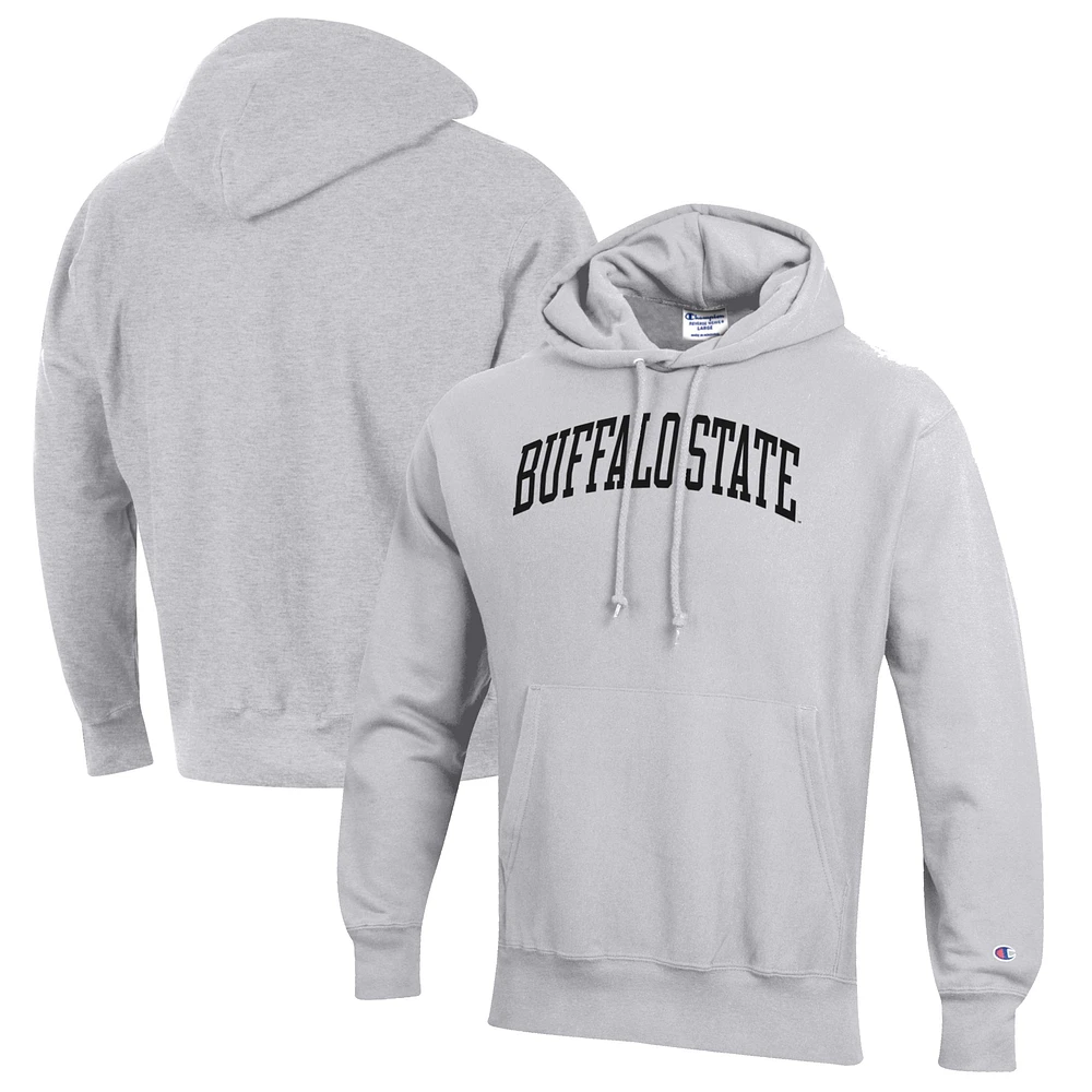 Men's Champion Heathered Gray Buffalo State Bengals Reverse Weave Fleece Pullover Hoodie
