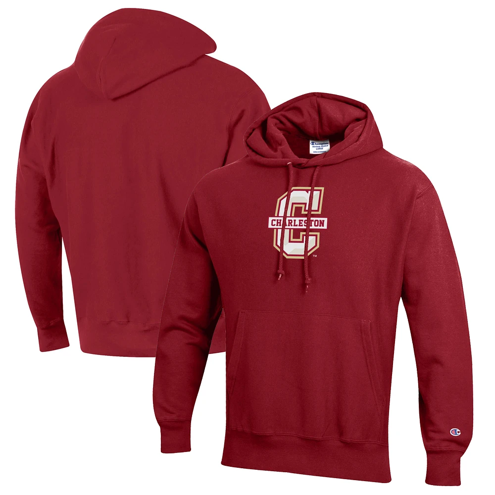 Men's Champion Maroon Charleston Cougars Reverse Weave Fleece Pullover Hoodie