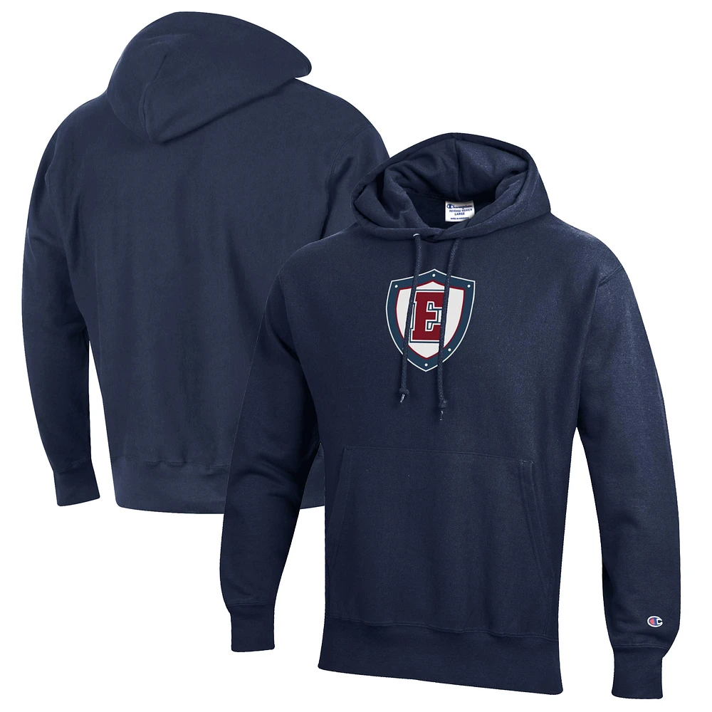Men's Champion Navy Eastern Connecticut State Warriors Reverse Weave Fleece Pullover Hoodie