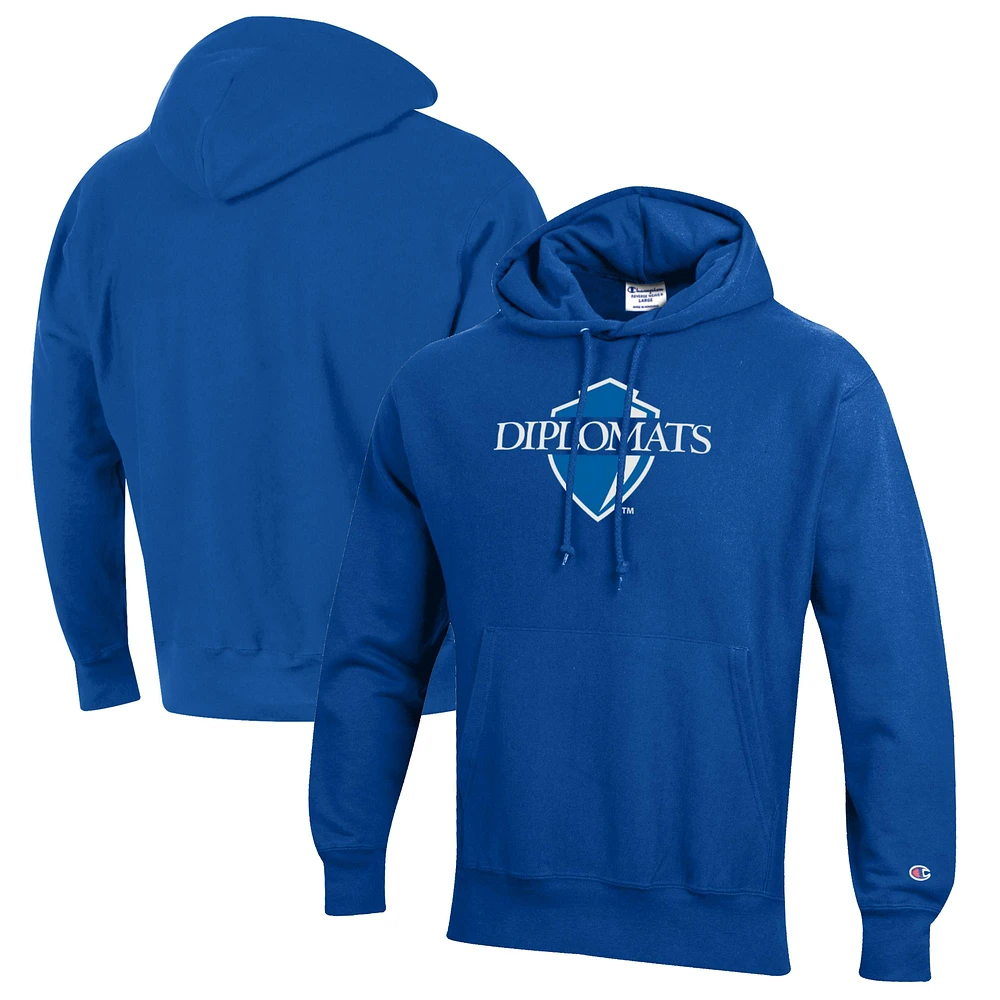 Men's Champion Blue Franklin & Marshall Diplomats Reverse Weave Fleece Pullover Hoodie
