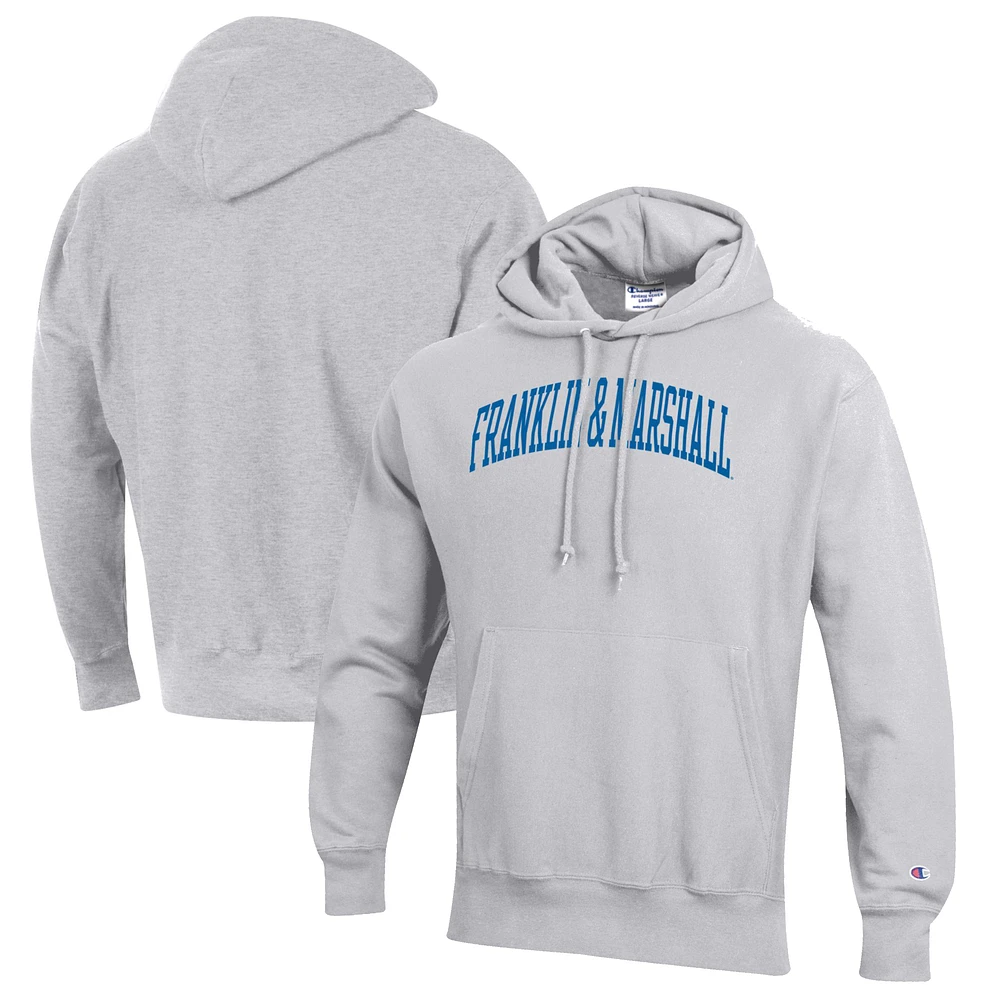 Men's Champion Heathered Gray Franklin & Marshall Diplomats Reverse Weave Fleece Pullover Hoodie