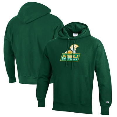 Men's Champion Green Norfolk State Spartans Reverse Weave Fleece Pullover Hoodie