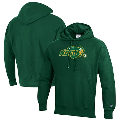 Men's Champion Green NDSU Bison Reverse Weave Fleece Pullover Hoodie