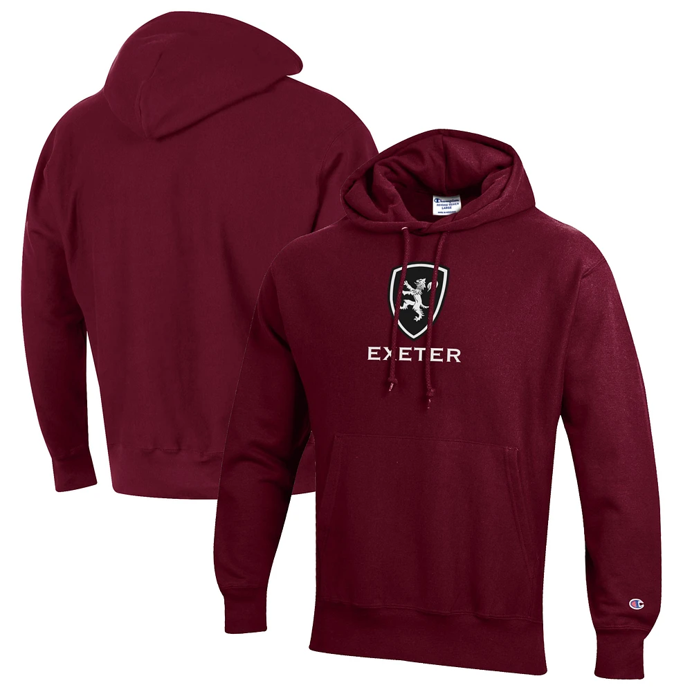 Men's Champion Maroon Phillips Exeter Academy Big Red Reverse Weave Fleece Pullover Hoodie