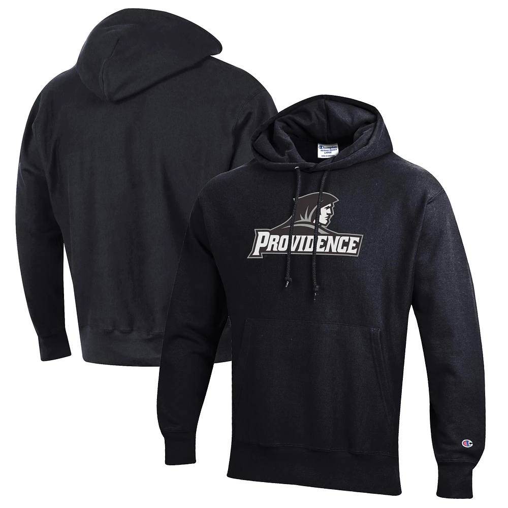 Men's Champion Black Providence Friars Reverse Weave Fleece Pullover Hoodie