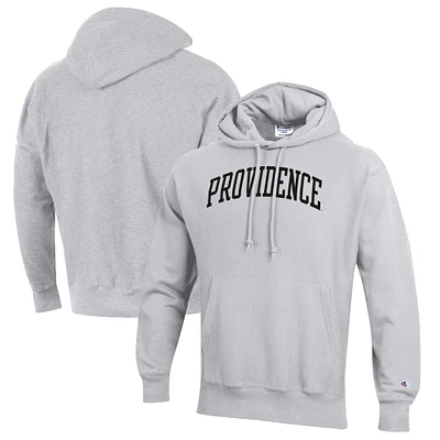Men's Champion Heathered Gray Providence Friars Reverse Weave Fleece Pullover Hoodie