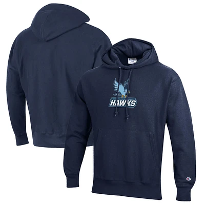 Men's Champion Navy Roger Williams University Reverse Weave Fleece Pullover Hoodie