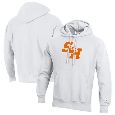 Men's Champion White Sam Houston State Bearkats Reverse Weave Fleece Pullover Hoodie