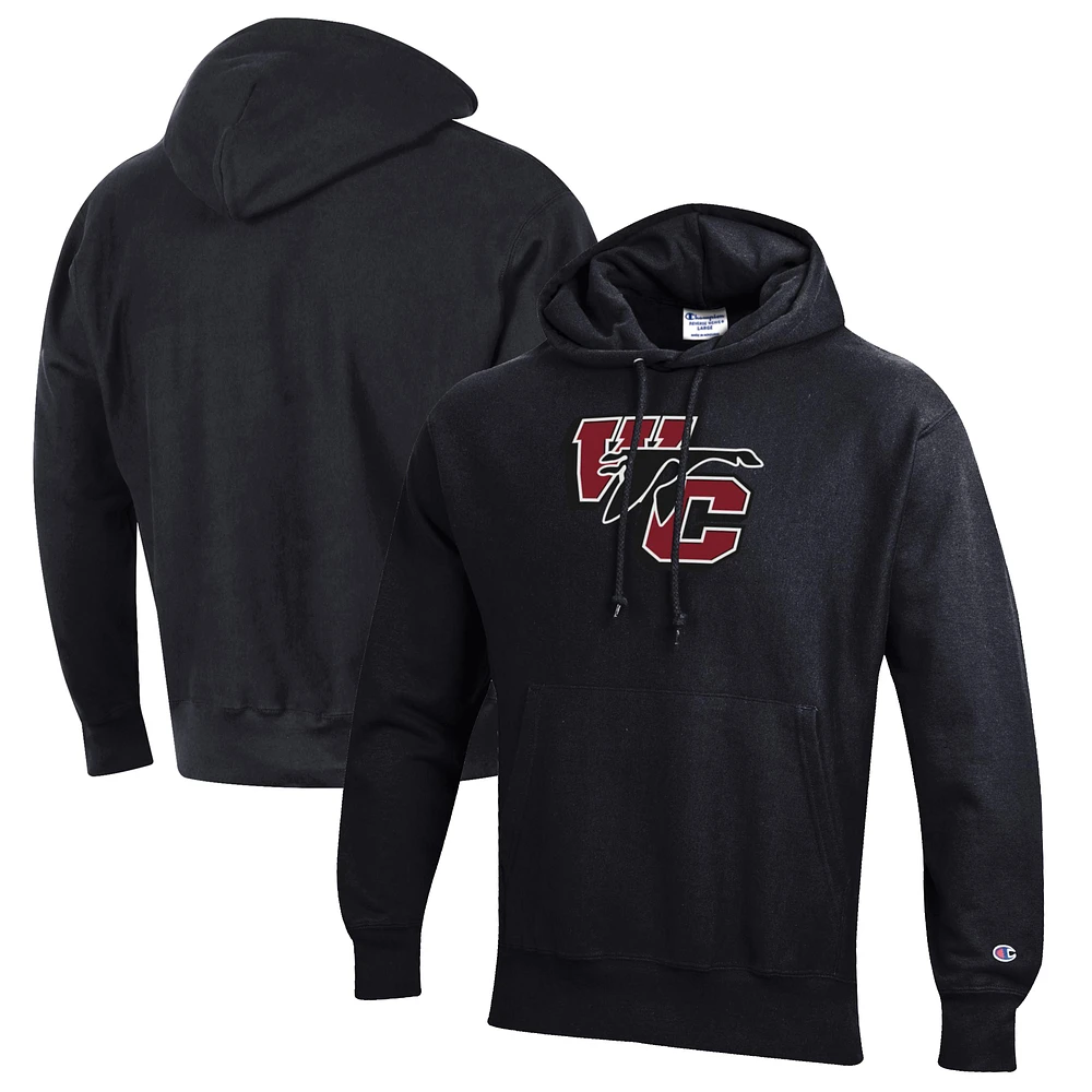 Men's Champion Black Washington College Shoremen Reverse Weave Fleece Pullover Hoodie