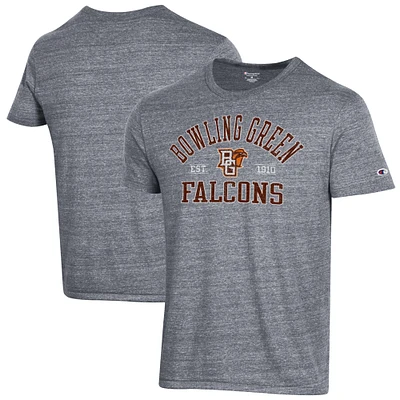 Men's Champion Heathered Gray Bowling Green St. Falcons Ultimate Tri-Blend T-Shirt