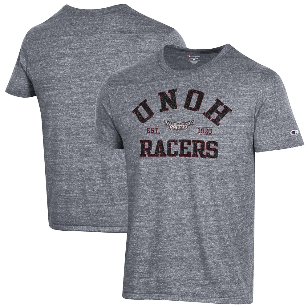 Men's Champion Heathered Gray Northwestern Ohio Racers Ultimate Tri-Blend T-Shirt