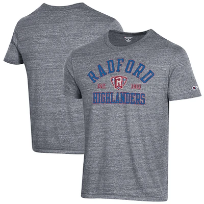 Men's Champion Heathered Gray Radford Highlanders Ultimate Tri-Blend T-Shirt